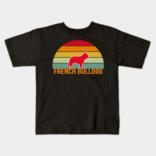 French Bulldog Vintage Silhouette Kids T-Shirt